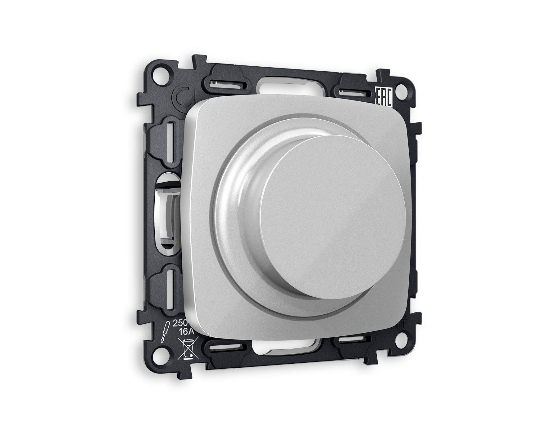 MO405510 Комплект механизма светорегулятор OMEGA Сереб глянец 25-600W/LED 5-300W QUANT(OP4055,VM136)