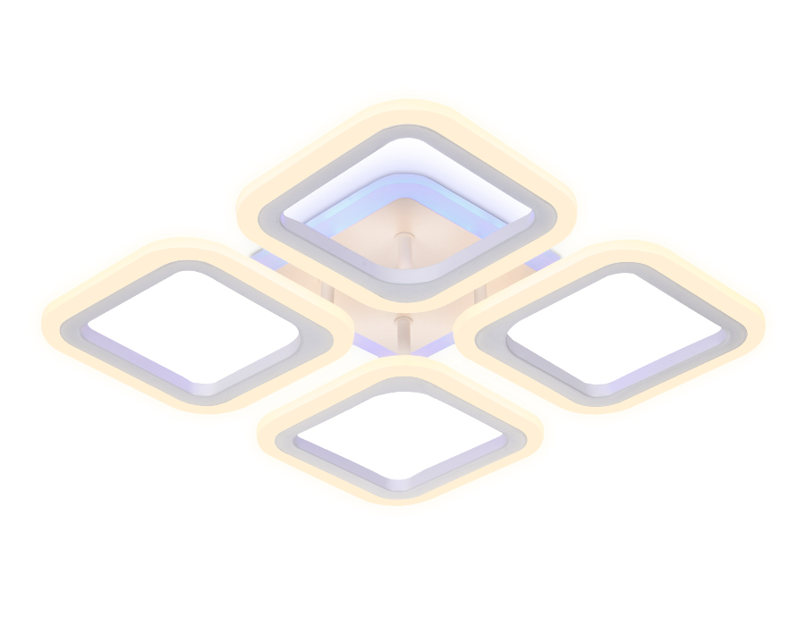 Светильник Ambrella FA441/4 WH белый 72W 520*520*80 (ПДУ РАДИО 2.4G)