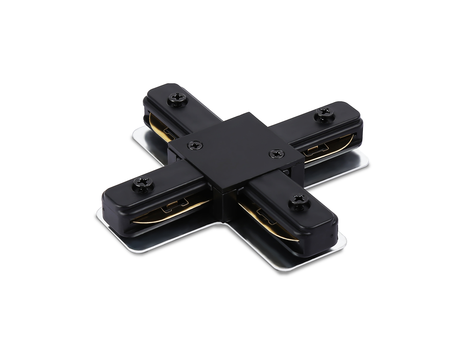 Коннектор Х-образный для однофазного шинопровода Standard 220V 105*105*20 GL7172 BK черный