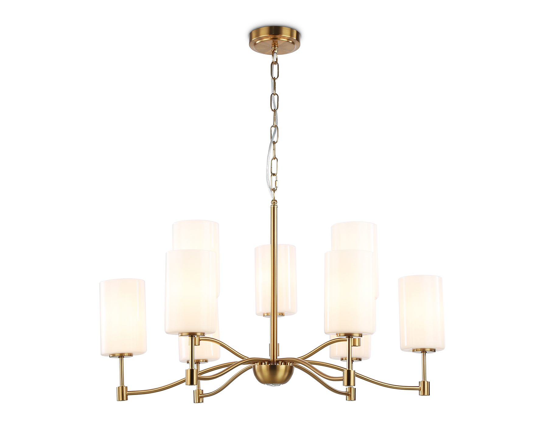 Светильник подвесной LH56054/6+3 BS/FR латунь/белый матовый E14*9 max 40W D765*1060