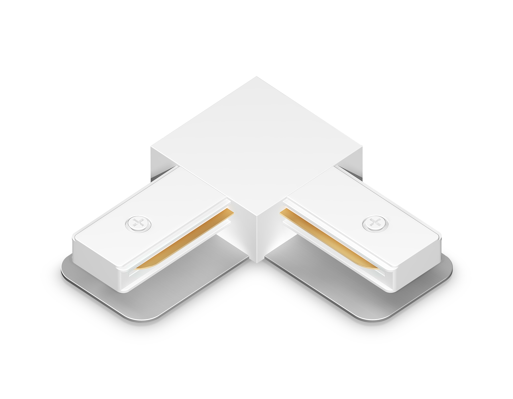 Коннектор угловой для однофазного шинопровода Standard 220V 70*70*20 GL7163 WH белый