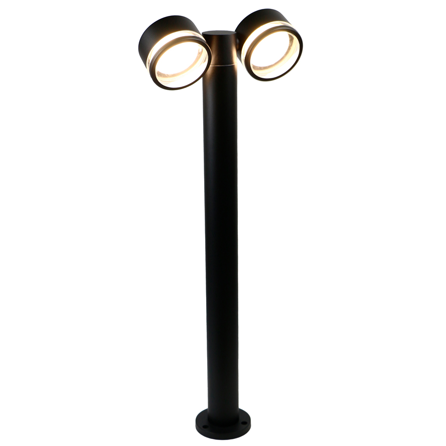 Садово-парковый светильник General GPF-2GX53-M-IP65 Черный Средний с боковым рассеивателем Иллюмакс