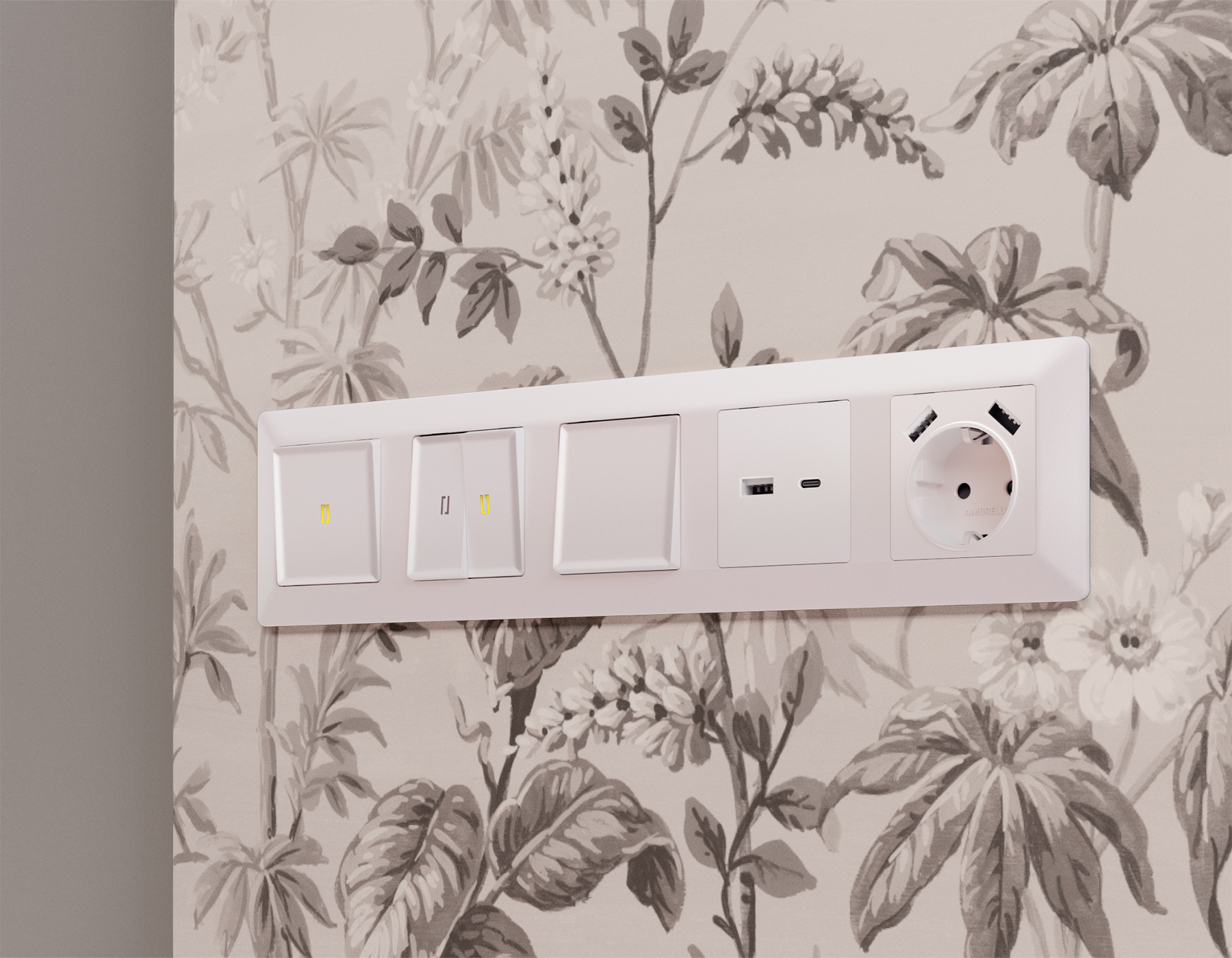 AP2010 Лицевая панель ALFA (Жемчуг) для 1-кл выключателей QUANT