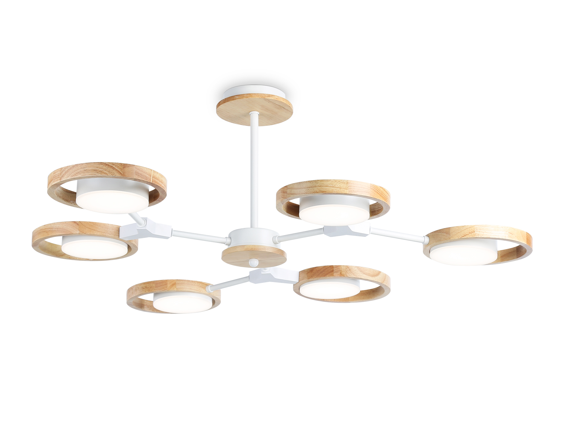 Светильник светодиодный AMBRELLA FL51615/6 WH/LW белый/светлое дерево 3000K/4200K/6400K 42W(Без ПДУ)