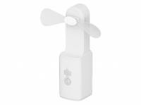 Вентилятор портативный ручной 2500 об/мин с фонариком 110 лм 1400 мА*ч белый Фарлайт