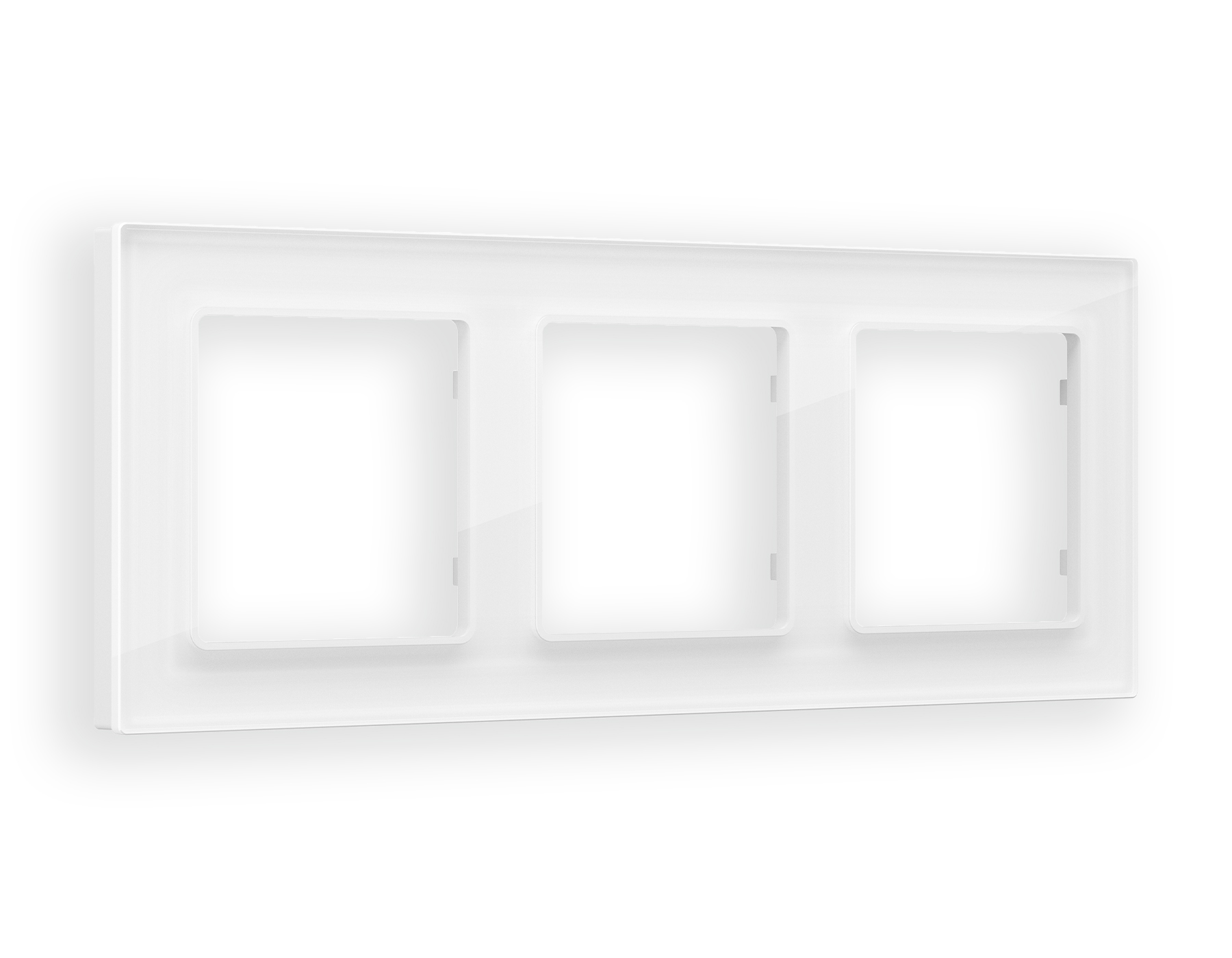 AF380103 Рамка ALFA Platos (Белый Стекло закаленное натуральное) 3-ая