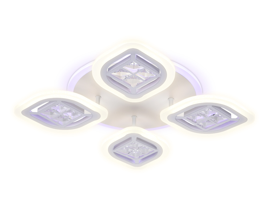 Светильник Ambrella FA280/4 WH белый 69W 530*530*80 (ПДУ РАДИО 2.4G)