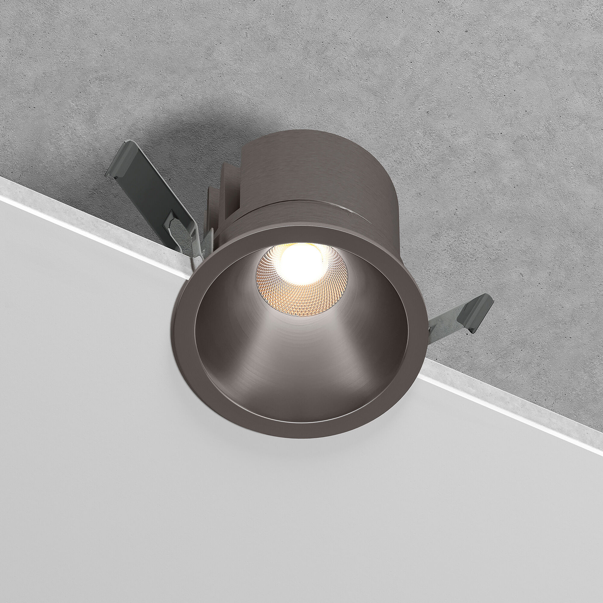 Светильник встраиваемый светодиодный Forte 15W 4000K титан 25071/LED