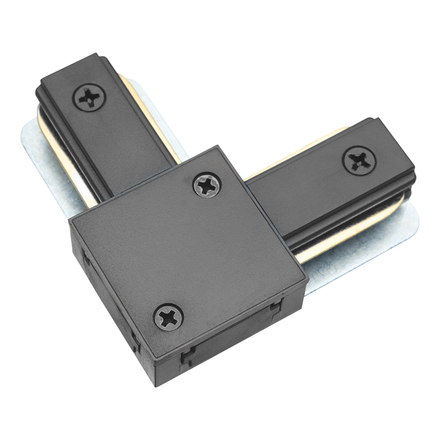 Коннектор для шинопровода L- образный 1-фазный G-1-TLT-IP20-B черный