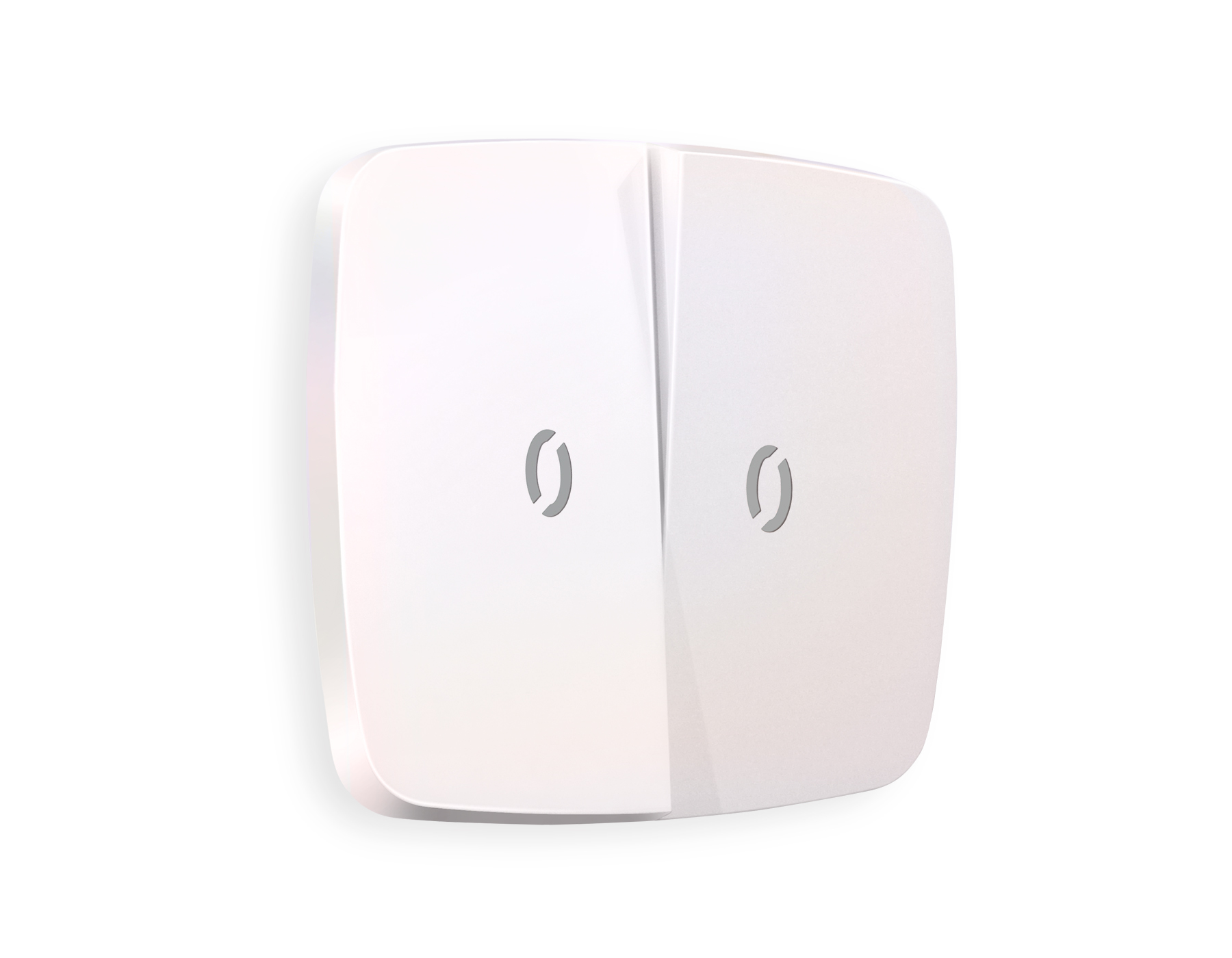 OP2040 Лицевая панель OMEGA (Жемчуг) для 2-клавишных выключателей с подсветкой QUANT