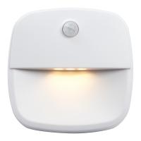 Светильник настенный FERON FN1220 3LED 0,5W с датчиком движения 3м , IP20, 75*75*27mm, квадрат белый