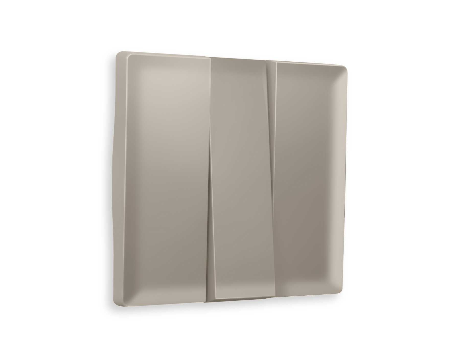 AP3650 Лицевая панель ALFA (Серо-бежевый матовый) для 3-кл выключателей QUANT