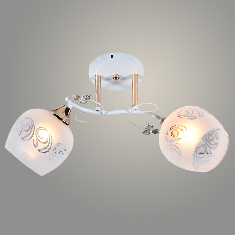 Люстра XA1151B/2 WH+FGD белый/золото 2х60W E27 d480 h240