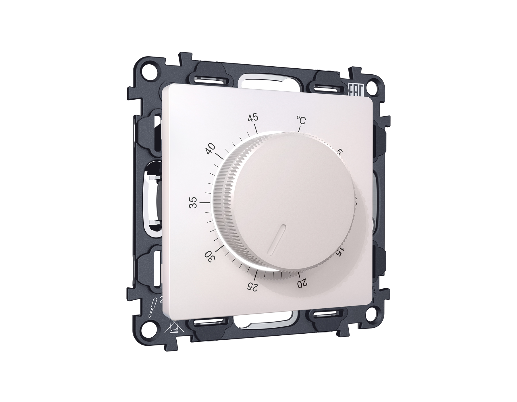 MA205710 Комплект механизма терморегулятора с датчиком для теплого пола с подсветкой 16A-250V ALFA Ж