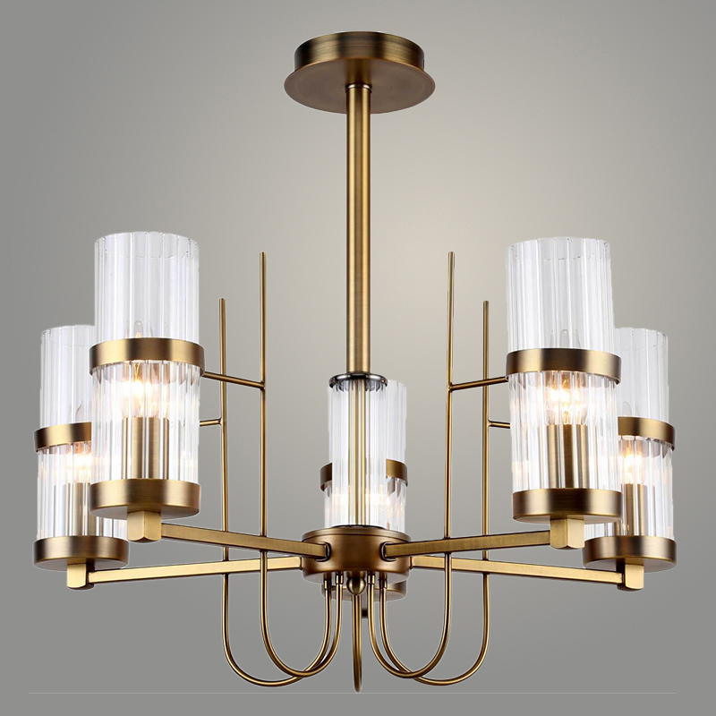 Люстра 2834/5 AB бронза 5х40W E14 d520 h480, XLD22