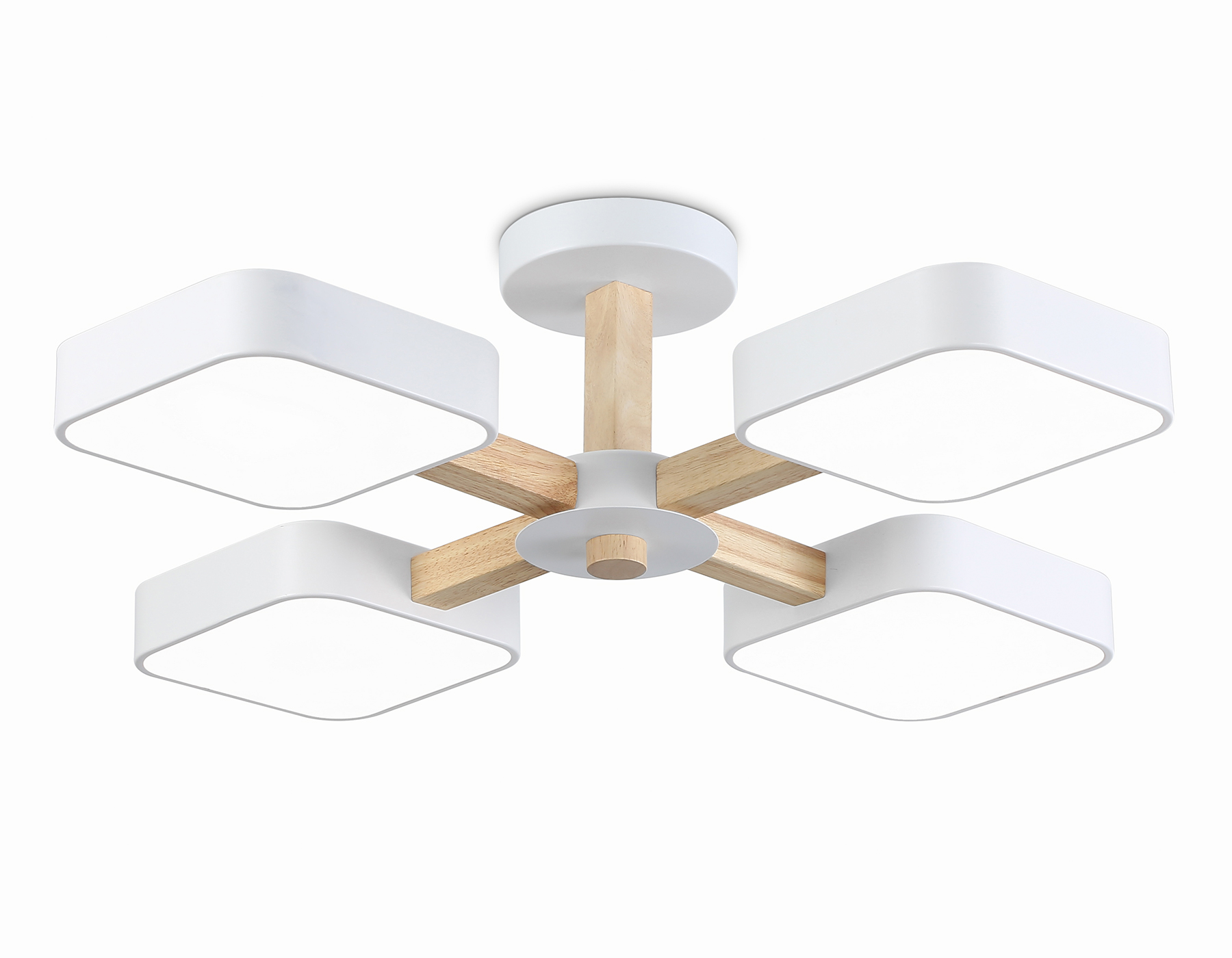 Светильник светодиодный подвесной AMBRELLA FL4879/4 WH/WD белый/дерево 24W 3000-6000K (без ПДУ)