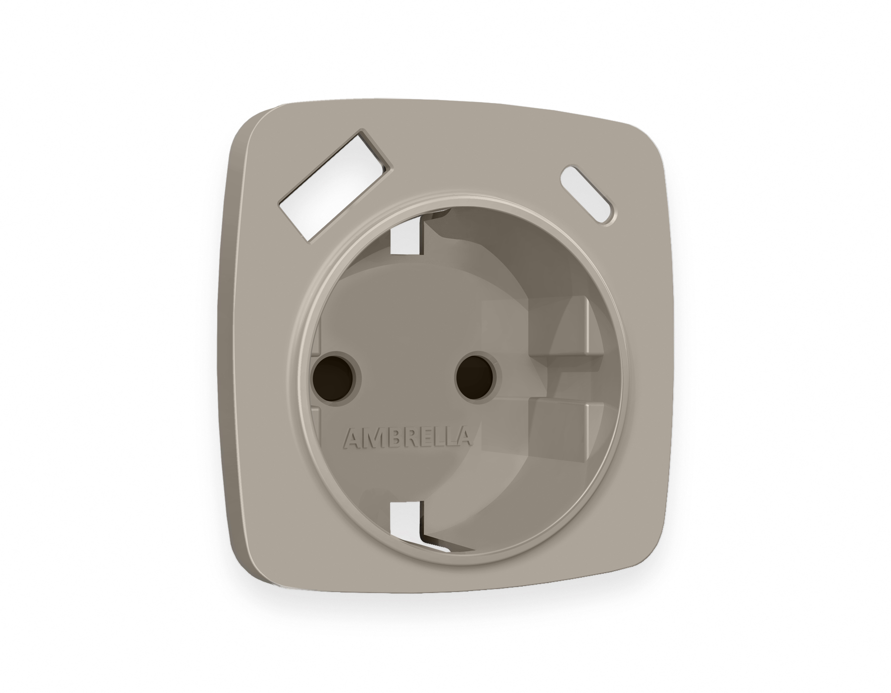 OP3700 Лицевая панель OMEGA (Серо-бежевый матовый) для электр розетки с/з со штор 2USB тип A+C QUANT