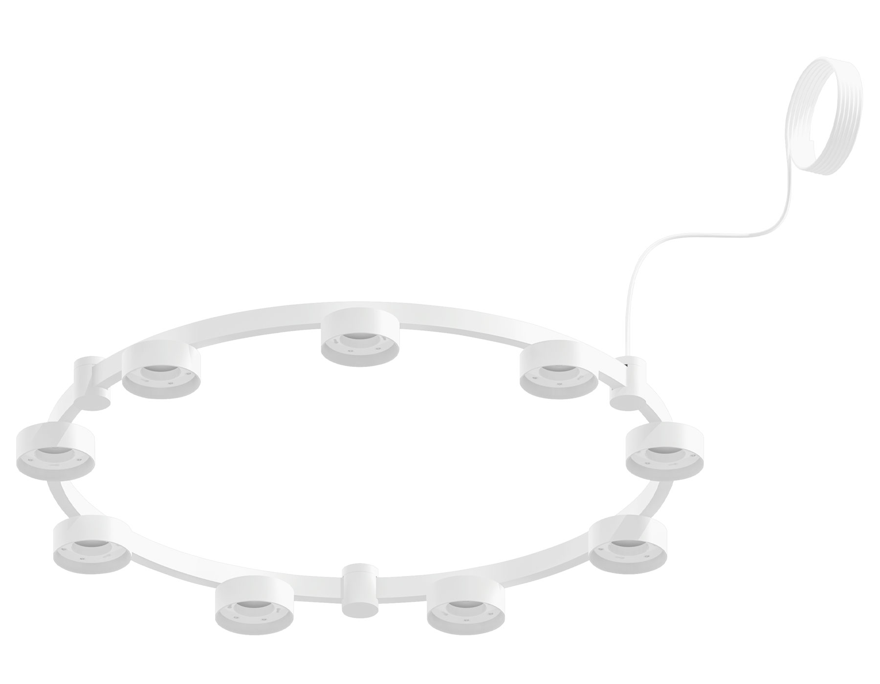 Корпус светильника Techno Ring подвесной D85 C9241/9 SWH белый песок D740*70.5mm GX53/9
