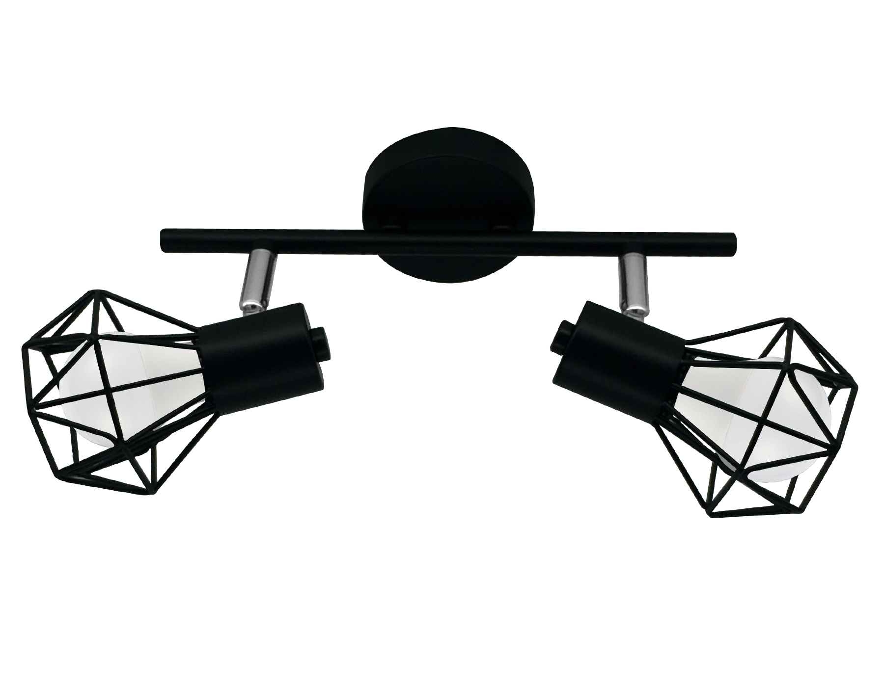 Спот настенно-потолочный AMBRELLA TR8621/2 BK/CH черный/хром E27*2 max40W 260*91*175 в стиле лофт