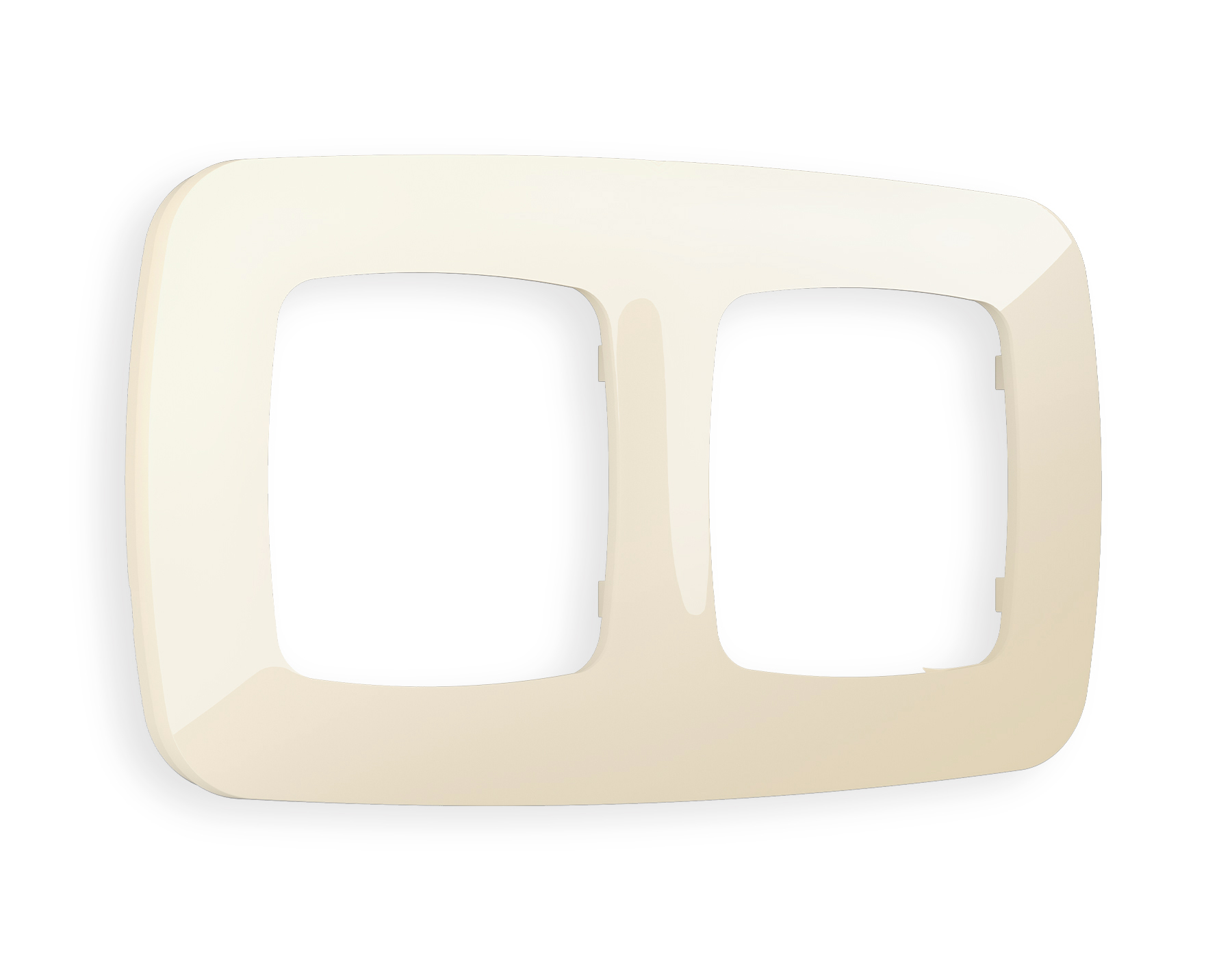 OF140302 Рамка OMEGA Ecta (Бежевый глянец) 2-ая