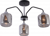 Люстра XA1698B/3 BK+CR черный/хром 3х60W E27 d560 h310, HN25