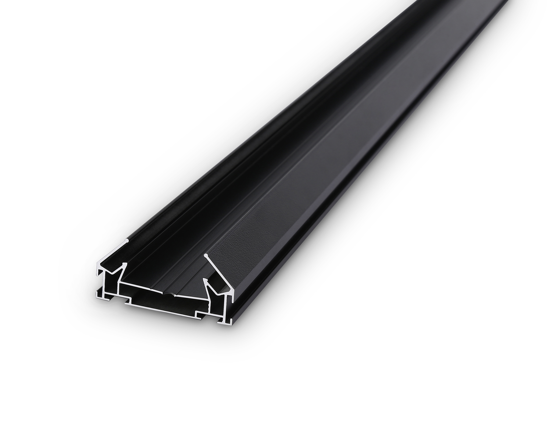 Корпус в натяжной потолок для накладного шинопровода Standard 220V 2000*62*30 (2 заглушки) GL7131 BK