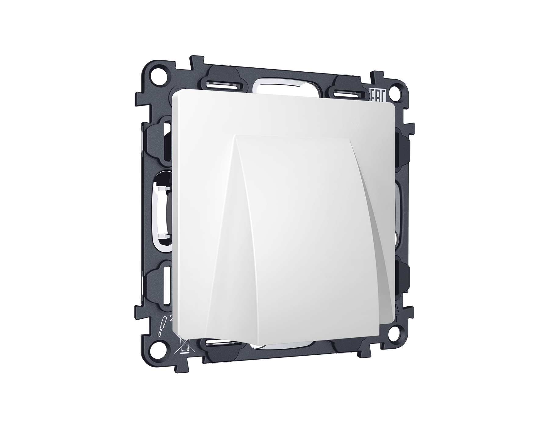 MA135810 Комплект вывода кабеля с фикатором ALFA Белый матовый QUANT (AP1358, VM238)