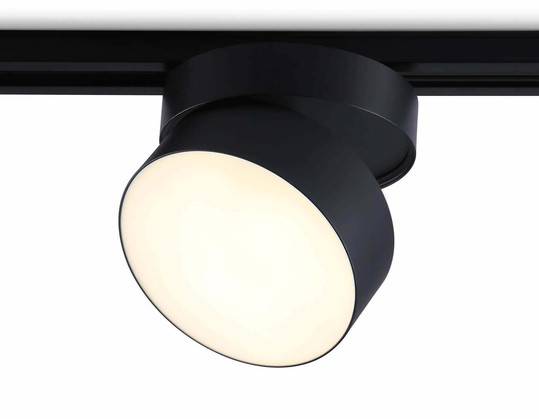 Трековый светодиодный светильник GL6877 BK черный LED 16W 3000K D115*90
