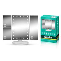 Зеркало CAMELION  M217-DL C01 бел. с LED подсветкой,1x/2x/3x-увелич., дневн.свет,5Вт,4*LR03/ USB(12)