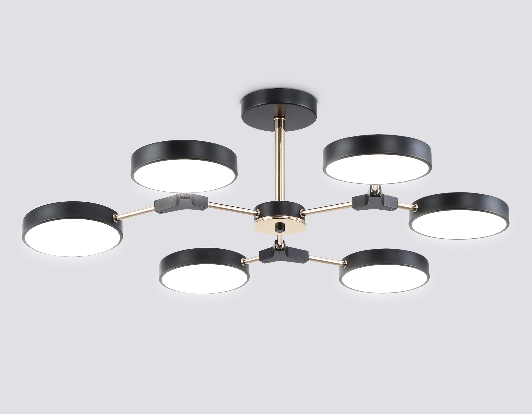 Светильник светодиодный подвесной AMBRELLA FL516334/6 BK/FGD черный/золото 108W 3000-6000K (без ПДУ)