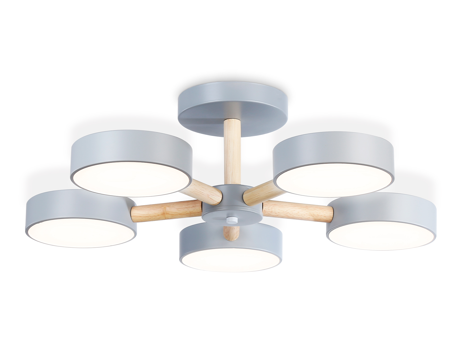 Светильник Ambrella FL4826/5 GR серый 3000K-6400K 65W D580*160 (ПДУ ИК)