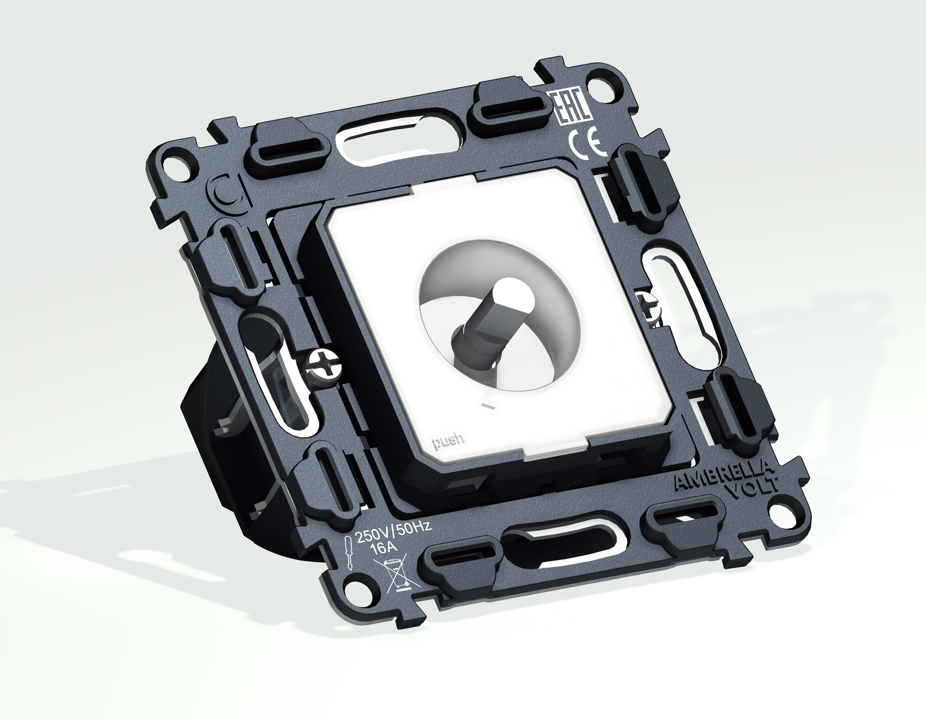 VM1381 Механизм терморегулятора с датчиком для теплого пола с подсветкой 16A-250V QUANT (EXTRA CONTR