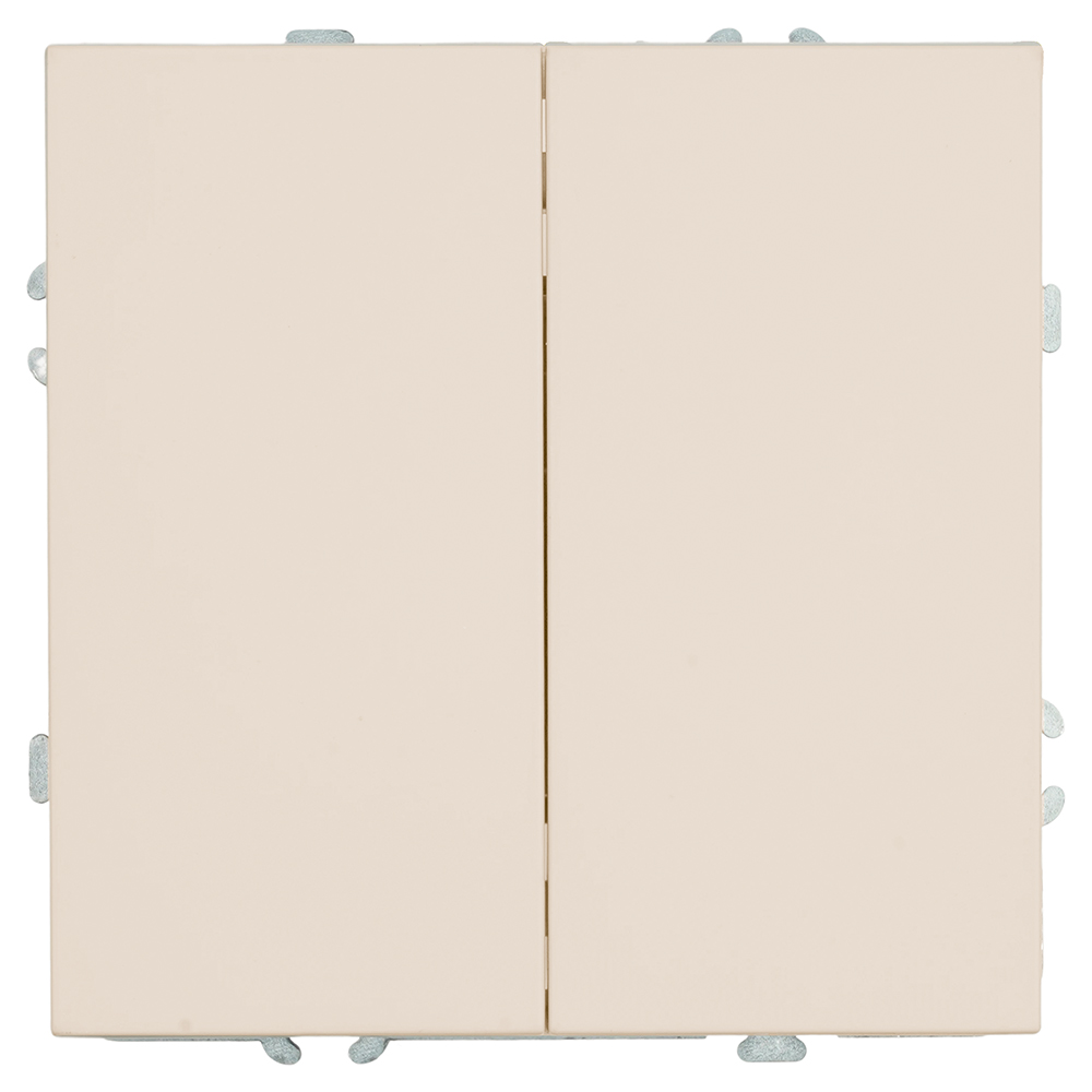 Переключатель 2-клавишный (механизм), 250В, 10А, серия Эмили, RSW10-5107-08, кашемир, soft touch