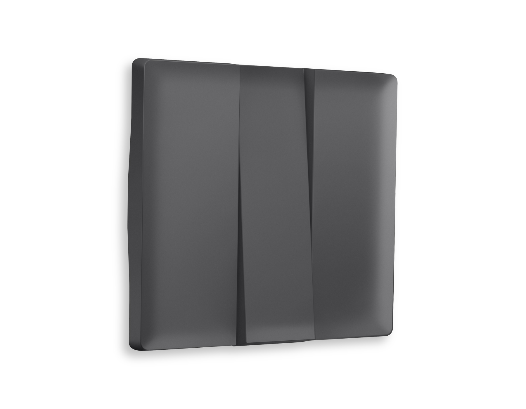 AP9050 Лицевая панель ALFA (Графит Мягкое касание) для 3-кл выключателей QUANT