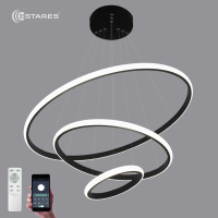 Управляемая светодиодная люстра LATTE 70W 3R-APP-600x1100-BLACK/WHITE-220-IP20
