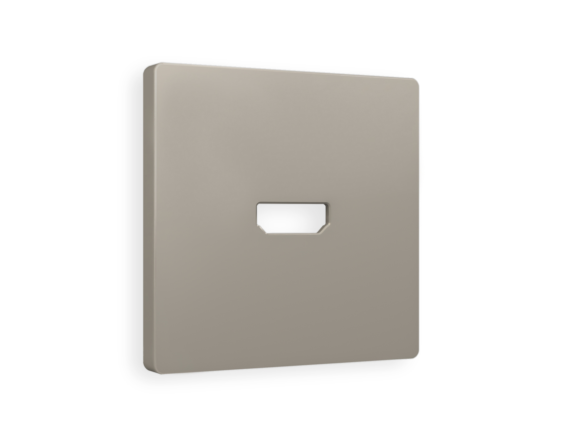 AP3740 Лицевая панель ALFA (Серо-бежевый матовый) для HDMI розетки QUANT