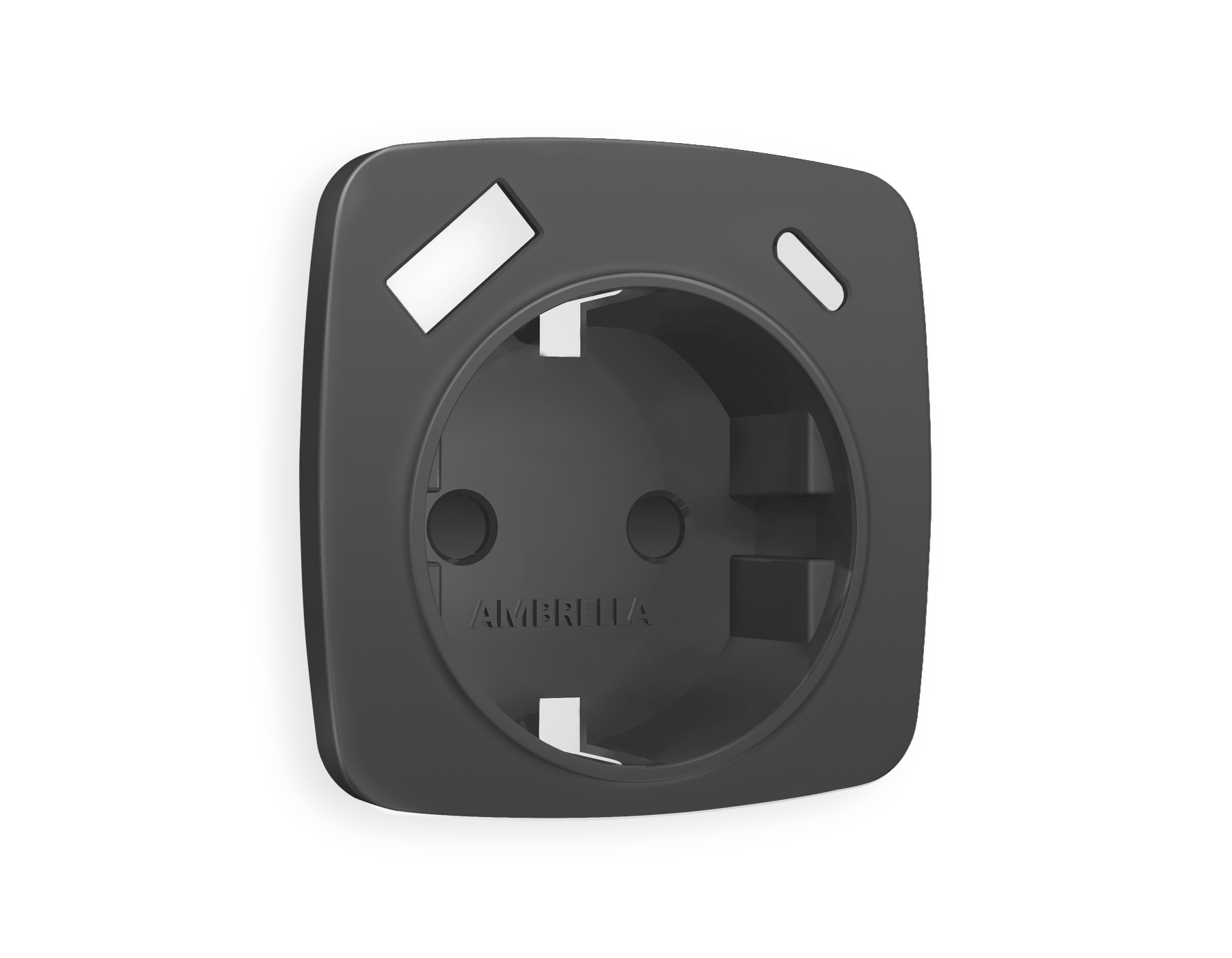 OP9100 Лицевая панель OMEGA (Графит Мягкое касание) для электр розетки с/з со шт 2USB тип A+C QUANT 