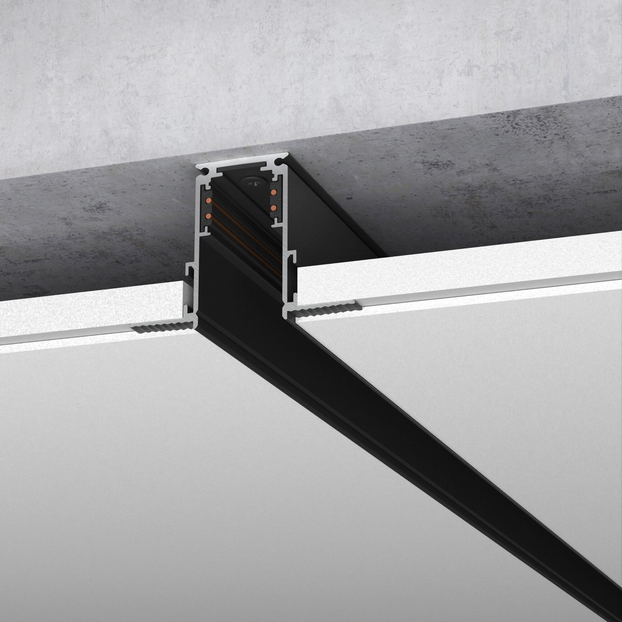 Slim Magnetic Шинопровод встраиваемый (черный) (3м) 85128/00 85128/00