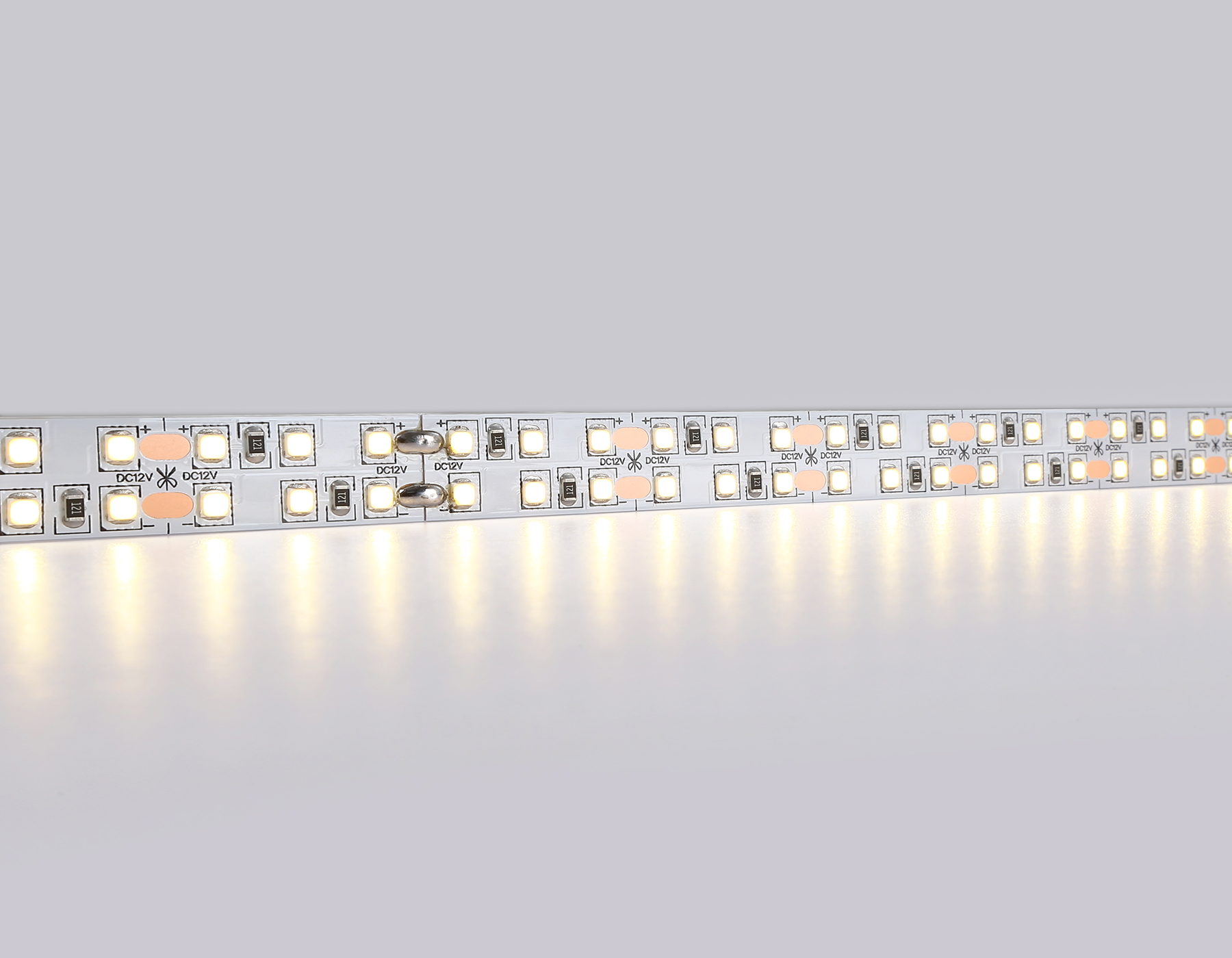 Светодиодная лента AMBRELLA GS1701 2835 240Led/ 24W m/ 12V IP20 3000K/ 5000*10*1.2mm (2 конт.)