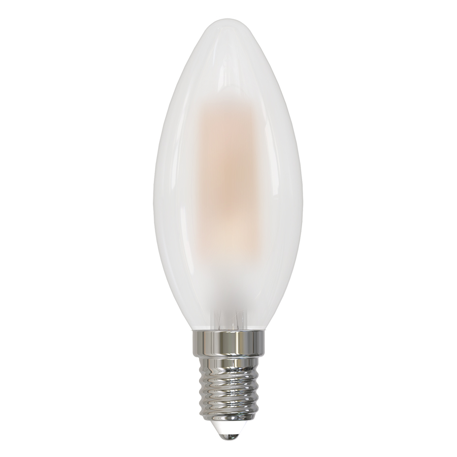 Лампа светодиодная филамент VOLPE LED-C35-6W/3000K/E14/FR/SLF серия Active