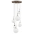813063 Люстра GLOBO 6х40W E14 champagne gold/white