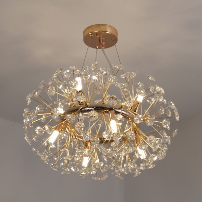 Люстра ESTARES NESSA 12хG9-590x1295-GOLD/CRYSTAL-220-IP20