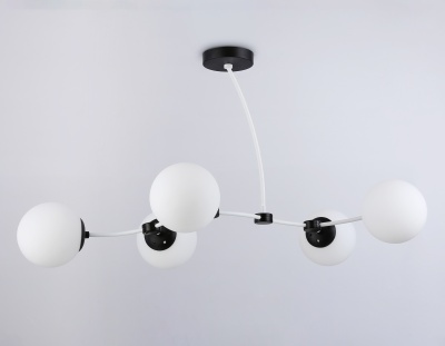 Люстра подвесная Ambrella TR2546/5 WH/BK белый/черный E27/5 max 60W 950*600*450