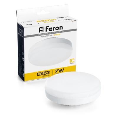 Лампа светодиодная FERON LB-451 7W 230V GX53 2700K для натяжных потолков