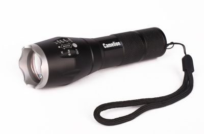 Фонарь CAMELION LED5136 черный LED XML-T6 ZOOM 5 реж 3XLR03 в компл. алюм. откр. блистер