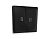 AP8040 Лицевая панель ALFA (Черный матовый) для 2-кл выключателей с подсветкой QUANT