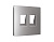 AP5121 Лицевая панель ALFA (Сталь матовый) для компьютерной/телефонной двойной розетки RJ-45/RJ-11 Q