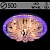 Люстра 55066/500 CR хром 5х40W E14 LED-WT+BLUE ПДУ d500 h250, SDA23