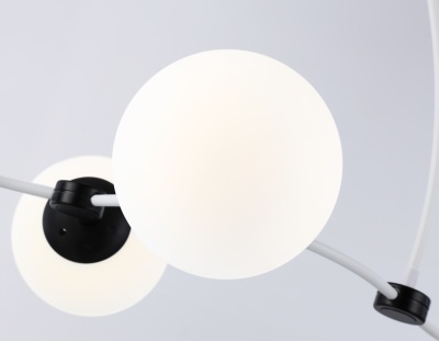 Люстра подвесная Ambrella TR2552/6 WH/BK белый/черный E27/6 max 60W 1160*600*450