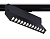 Трековый светодиодный светильник GL6819 BK черный LED 12W 4200K 24° 230*22*87